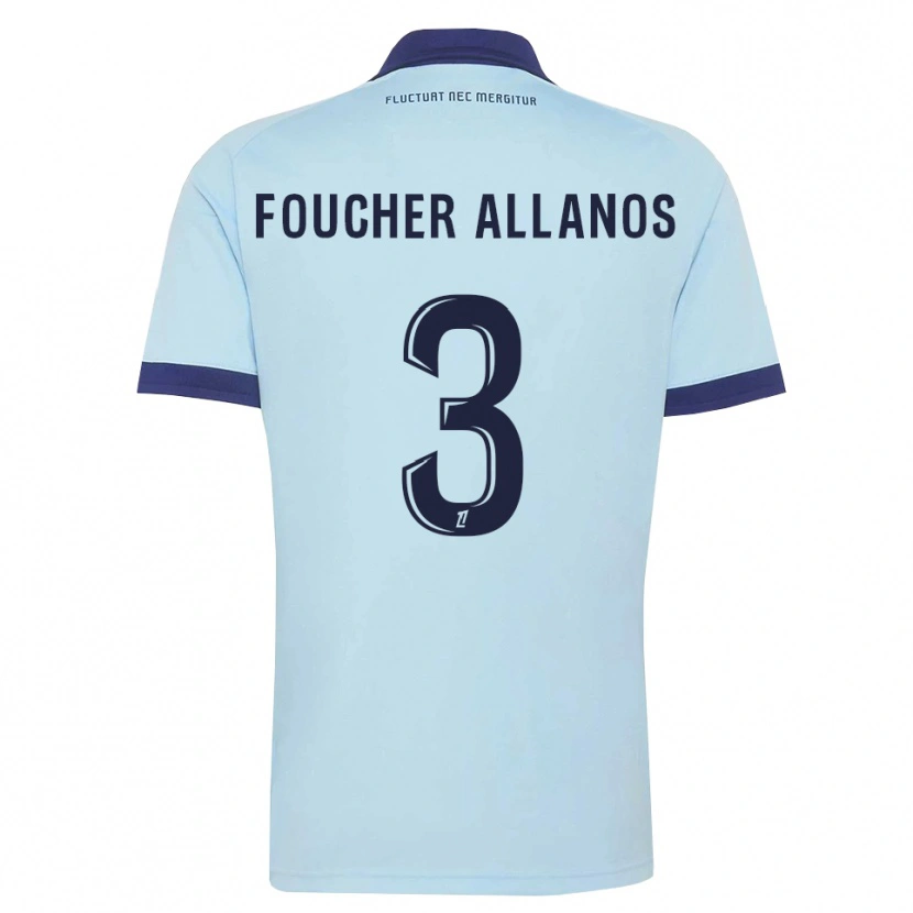 Danxen Kinder Ismaël Foucher Allanos #3 Kornblumenblau Schwarz Auswärtstrikot Trikot 2026/27 T-Shirt Schweiz