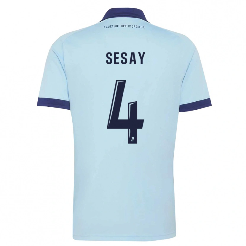 Danxen Kinder Mohamed Sesay #4 Kornblumenblau Schwarz Auswärtstrikot Trikot 2026/27 T-Shirt Schweiz