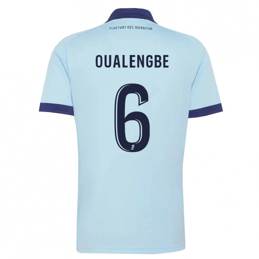 Danxen Kinder Gabriel Oualengbe #6 Kornblumenblau Schwarz Auswärtstrikot Trikot 2026/27 T-Shirt Schweiz