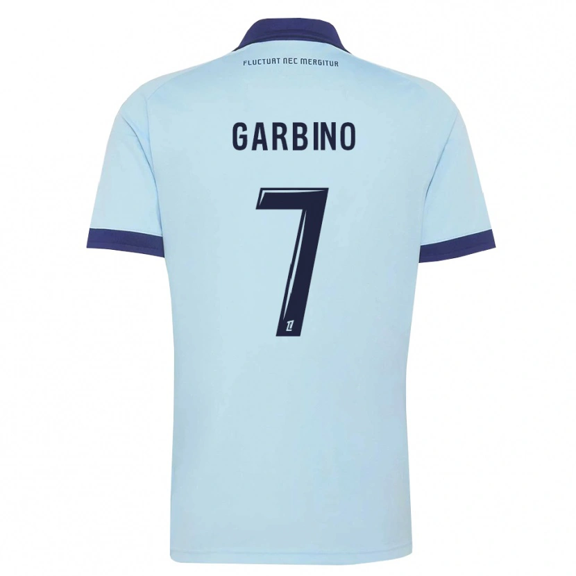 Danxen Kinder Maëlle Garbino #7 Kornblumenblau Schwarz Auswärtstrikot Trikot 2026/27 T-Shirt Schweiz