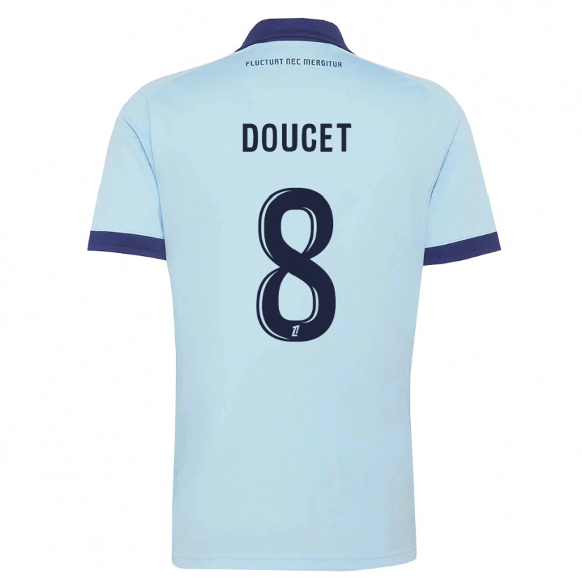 Danxen Kinder Lohann Doucet #8 Kornblumenblau Schwarz Auswärtstrikot Trikot 2026/27 T-Shirt Schweiz