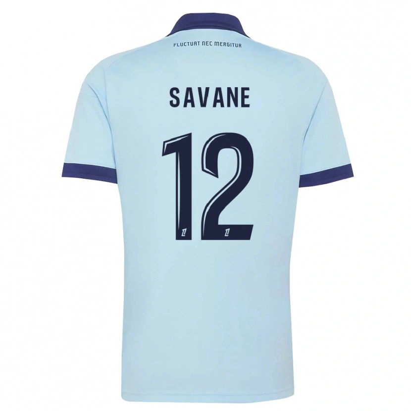 Danxen Kinder Mohamed Savane #12 Kornblumenblau Schwarz Auswärtstrikot Trikot 2026/27 T-Shirt Schweiz