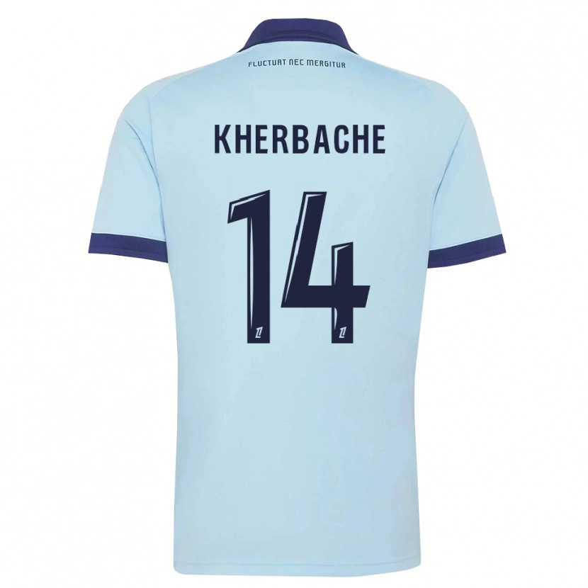 Danxen Kinder Yoann Kherbache #14 Kornblumenblau Schwarz Auswärtstrikot Trikot 2026/27 T-Shirt Schweiz