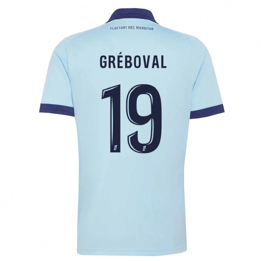 Danxen Kinder Théa Gréboval #19 Kornblumenblau Schwarz Auswärtstrikot Trikot 2026/27 T-Shirt Schweiz