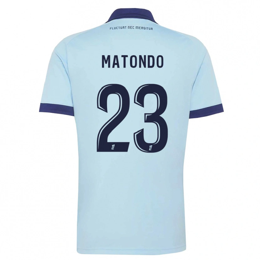 Danxen Kinder Rudy Matondo #23 Kornblumenblau Schwarz Auswärtstrikot Trikot 2026/27 T-Shirt Schweiz