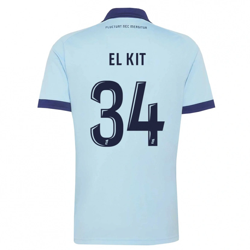 Danxen Kinder Kamil El Kit #34 Kornblumenblau Schwarz Auswärtstrikot Trikot 2026/27 T-Shirt Schweiz