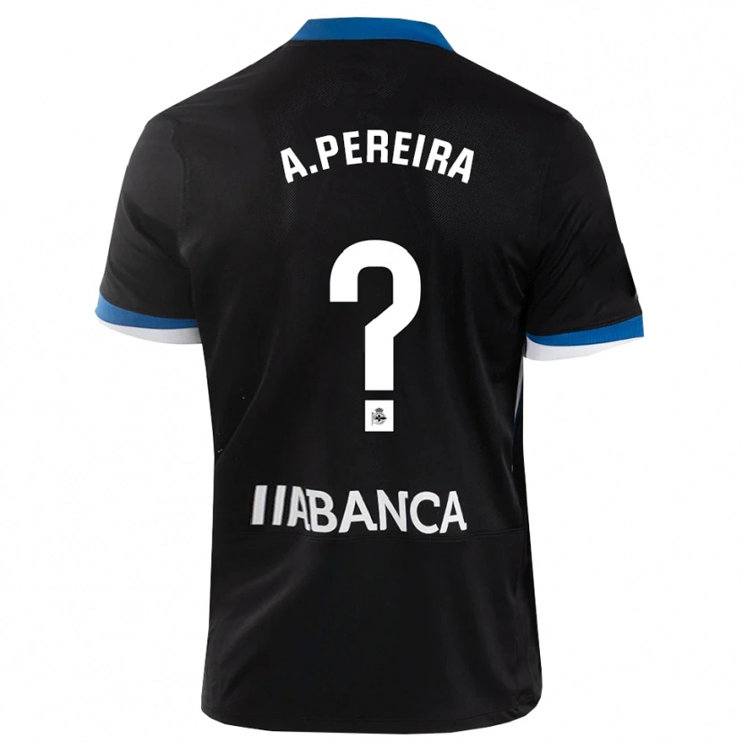 Danxen Kinder Alejandro Pereira #0 Schwarz Blau Weiß Auswärtstrikot Trikot 2026/27 T-Shirt Schweiz