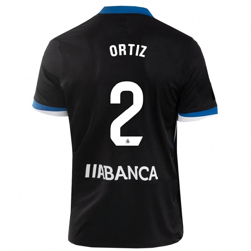 Danxen Kinder Samara Ortiz #2 Schwarz Blau Weiß Auswärtstrikot Trikot 2026/27 T-Shirt Schweiz