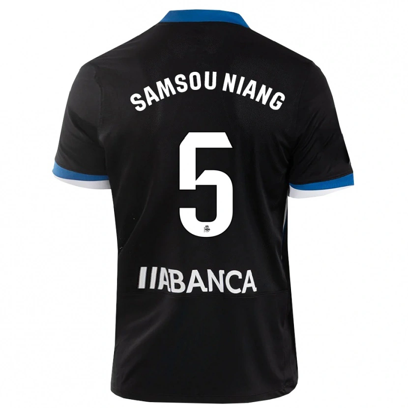 Danxen Kinder Papa Samsou Niang #5 Schwarz Blau Weiß Auswärtstrikot Trikot 2026/27 T-Shirt Schweiz