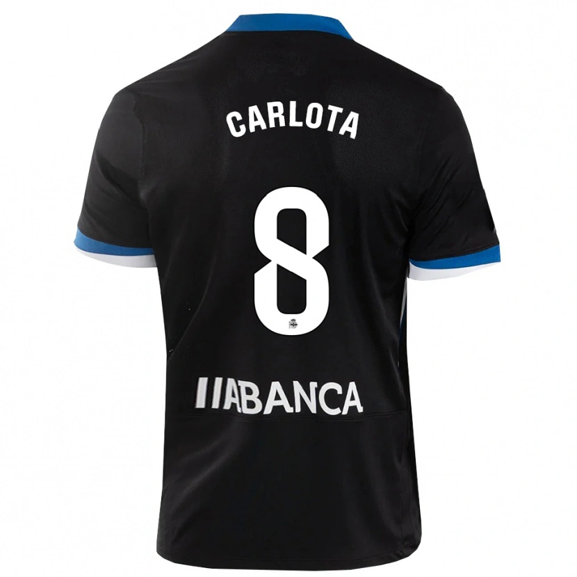 Danxen Kinder Carlota Sánchez #8 Schwarz Blau Weiß Auswärtstrikot Trikot 2026/27 T-Shirt Schweiz