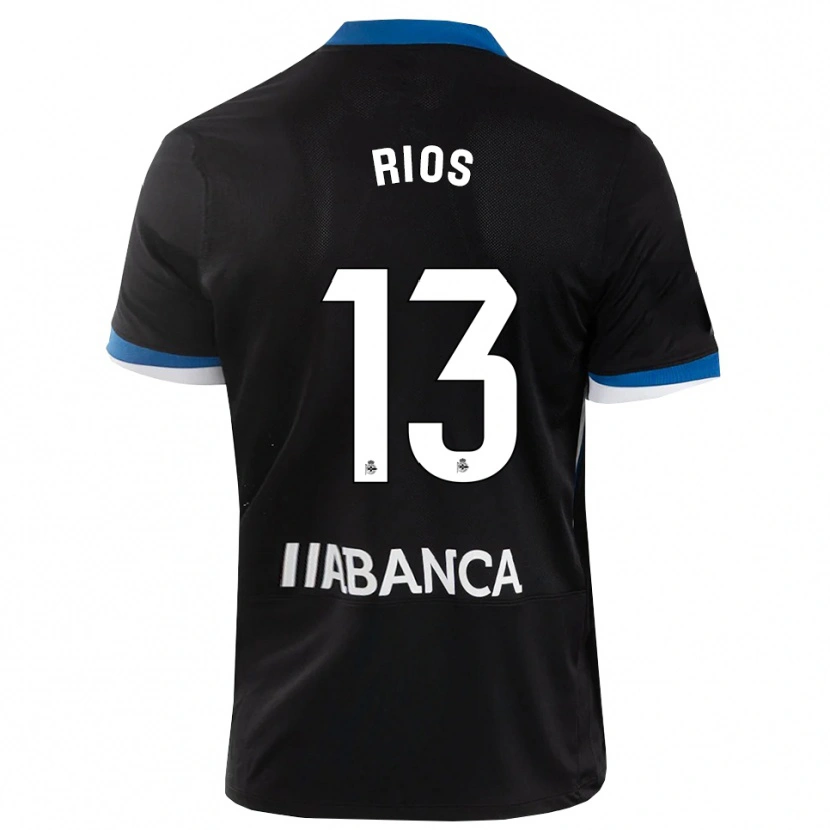 Danxen Kinder Hugo Rios #13 Schwarz Blau Weiß Auswärtstrikot Trikot 2026/27 T-Shirt Schweiz