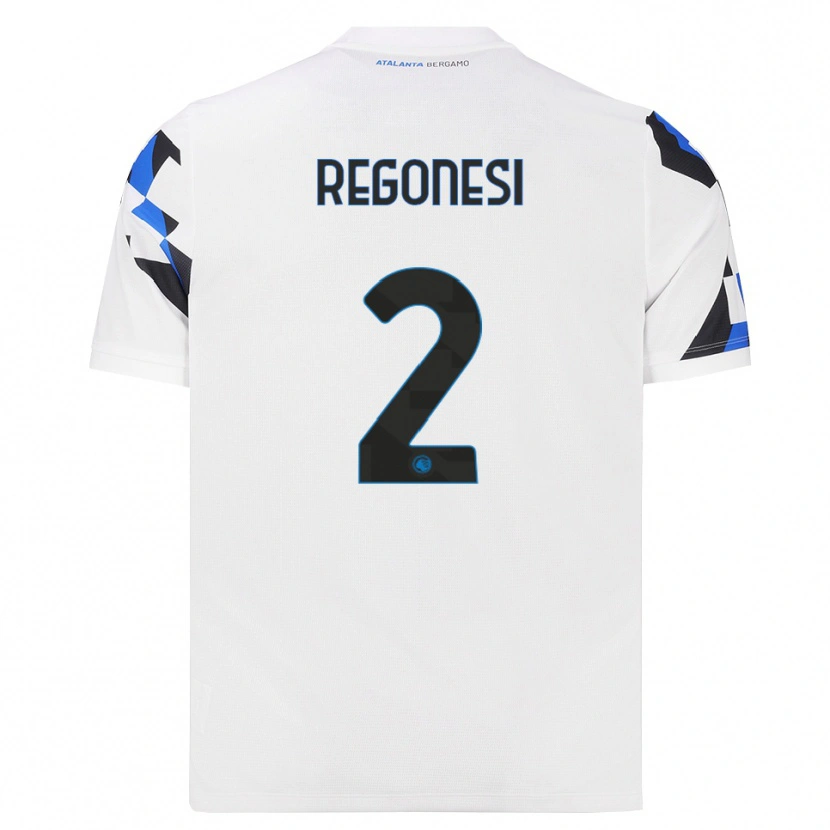Danxen Kinder Nicolò Regonesi #2 Weiß Rot Blau Auswärtstrikot Trikot 2026/27 T-Shirt Schweiz