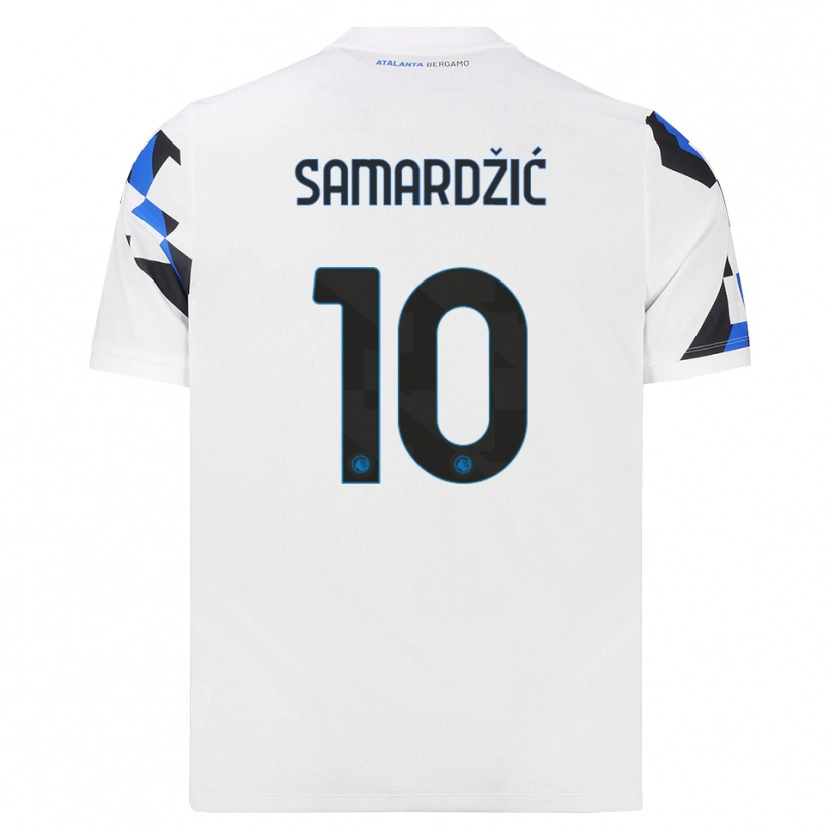 Danxen Kinder Lazar Samardžić #10 Weiß Rot Blau Auswärtstrikot Trikot 2026/27 T-Shirt Schweiz