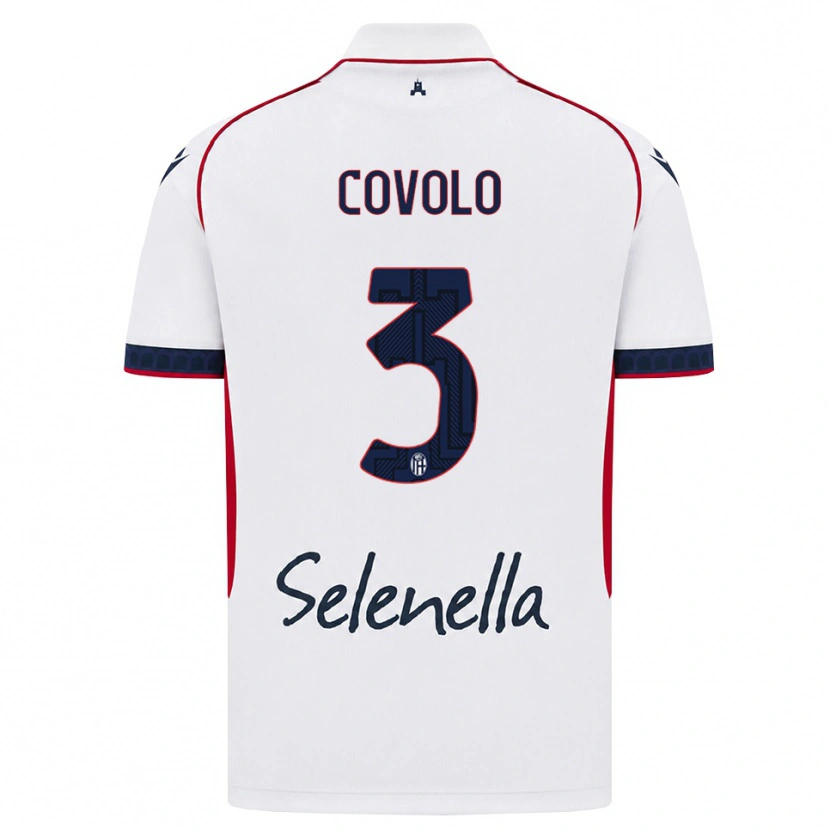 Danxen Kinder Giovanni Covolo #3 Weiß Rot Königsblau Auswärtstrikot Trikot 2026/27 T-Shirt Schweiz