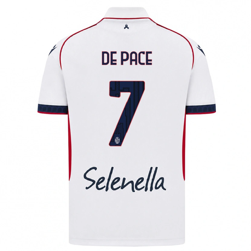 Danxen Kinder Piervincenzo De Pace #7 Weiß Rot Königsblau Auswärtstrikot Trikot 2026/27 T-Shirt Schweiz