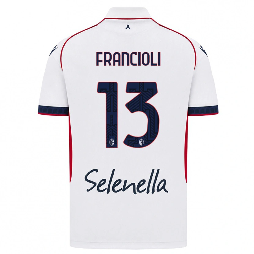 Danxen Kinder Diego Francioli #13 Weiß Rot Königsblau Auswärtstrikot Trikot 2026/27 T-Shirt Schweiz