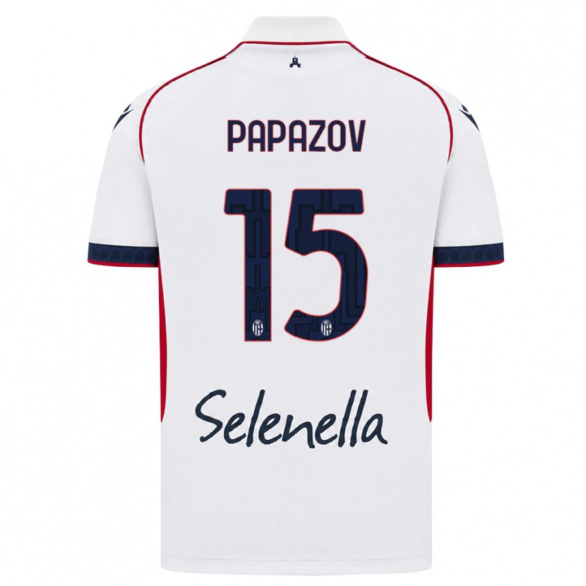Danxen Kinder Dimitar Papazov #15 Weiß Rot Königsblau Auswärtstrikot Trikot 2026/27 T-Shirt Schweiz