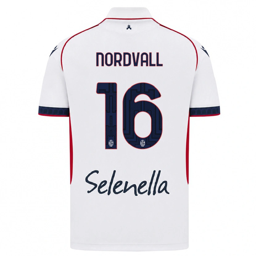 Danxen Kinder Ossian Nordvall #16 Weiß Rot Königsblau Auswärtstrikot Trikot 2026/27 T-Shirt Schweiz