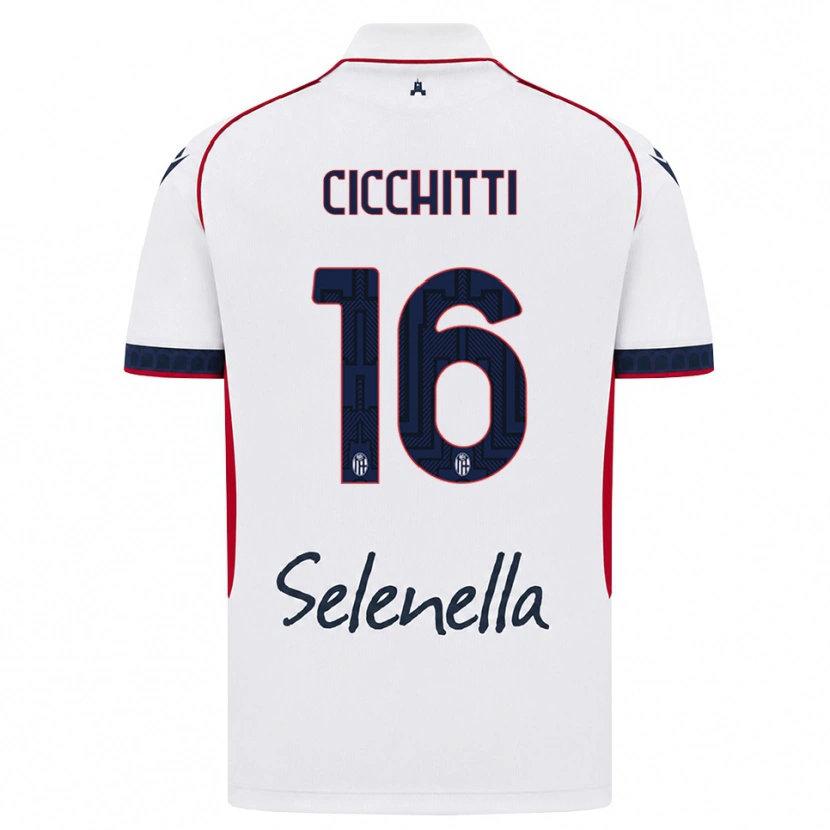Danxen Kinder Sebastiano Cicchitti #16 Weiß Rot Königsblau Auswärtstrikot Trikot 2026/27 T-Shirt Schweiz