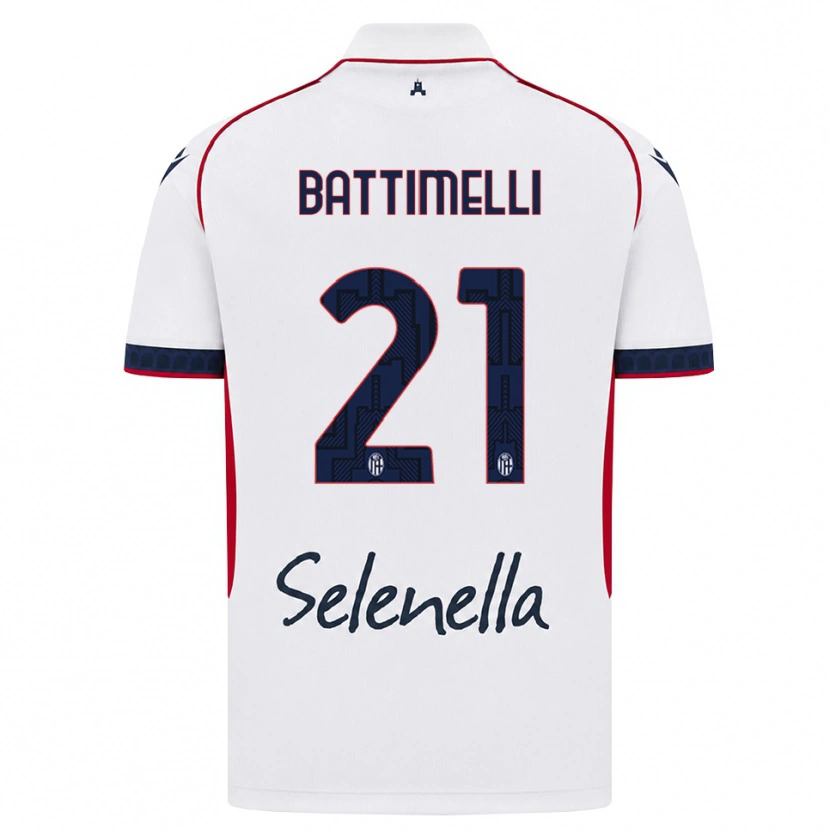 Danxen Kinder Giuseppe Battimelli #21 Weiß Rot Königsblau Auswärtstrikot Trikot 2026/27 T-Shirt Schweiz