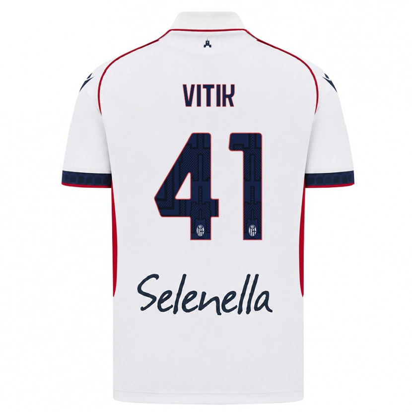 Danxen Kinder Martin Vitík #41 Weiß Rot Königsblau Auswärtstrikot Trikot 2026/27 T-Shirt Schweiz