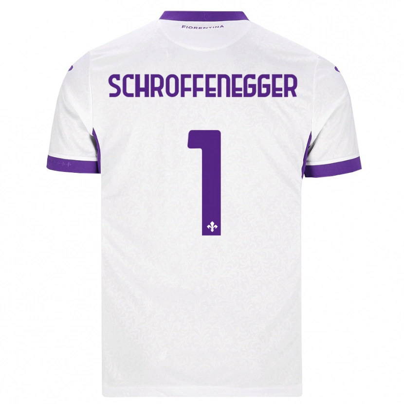 Danxen Kinder Katja Schroffenegger #1 Weiß Lila Auswärtstrikot Trikot 2026/27 T-Shirt Schweiz