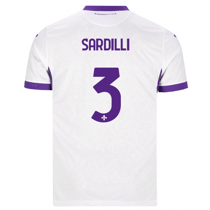 Danxen Kinder Davide Sardilli #3 Weiß Lila Auswärtstrikot Trikot 2026/27 T-Shirt Schweiz