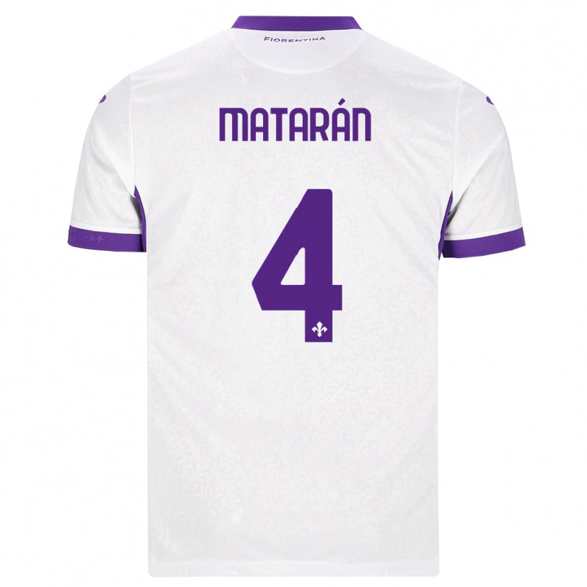 Danxen Kinder Federico Matarán #4 Weiß Lila Auswärtstrikot Trikot 2026/27 T-Shirt Schweiz