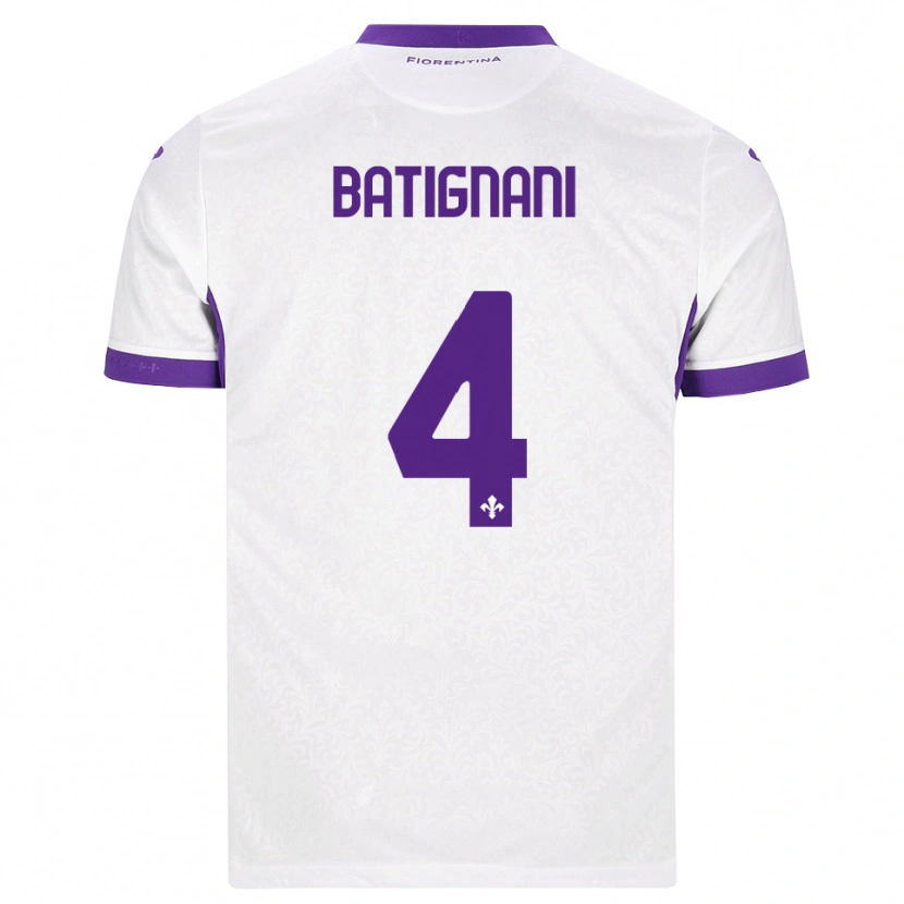 Danxen Kinder Francesco Batignani #4 Weiß Lila Auswärtstrikot Trikot 2026/27 T-Shirt Schweiz