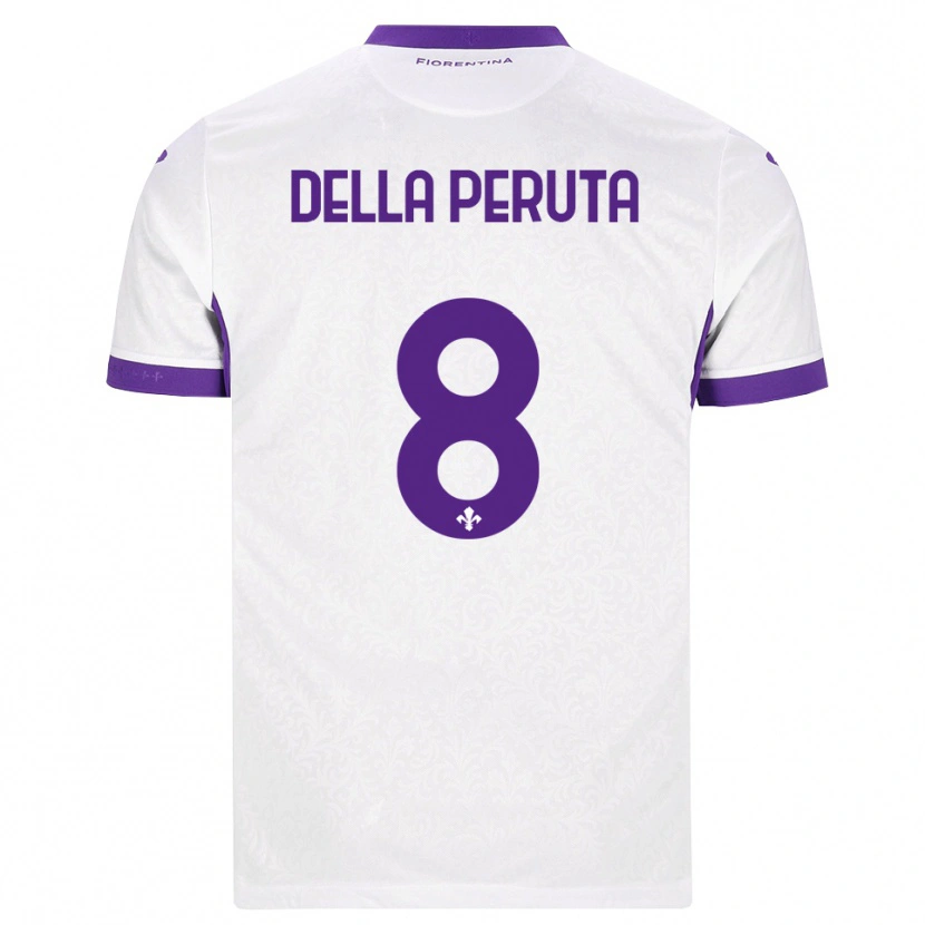 Danxen Kinder Victoria Della Peruta #8 Weiß Lila Auswärtstrikot Trikot 2026/27 T-Shirt Schweiz