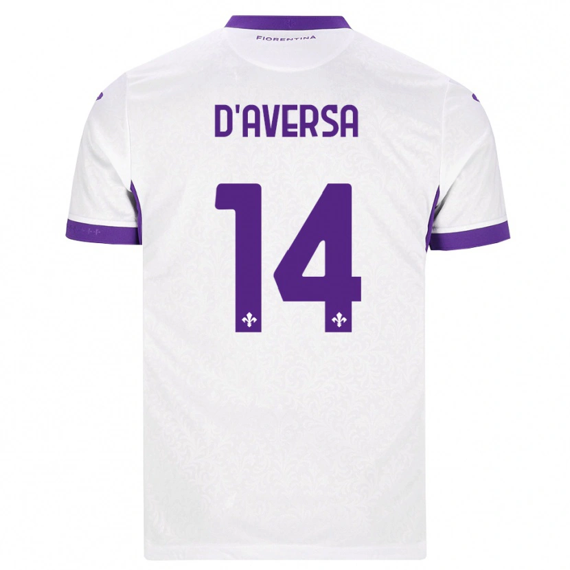 Danxen Kinder Simone D'aversa #14 Weiß Lila Auswärtstrikot Trikot 2026/27 T-Shirt Schweiz
