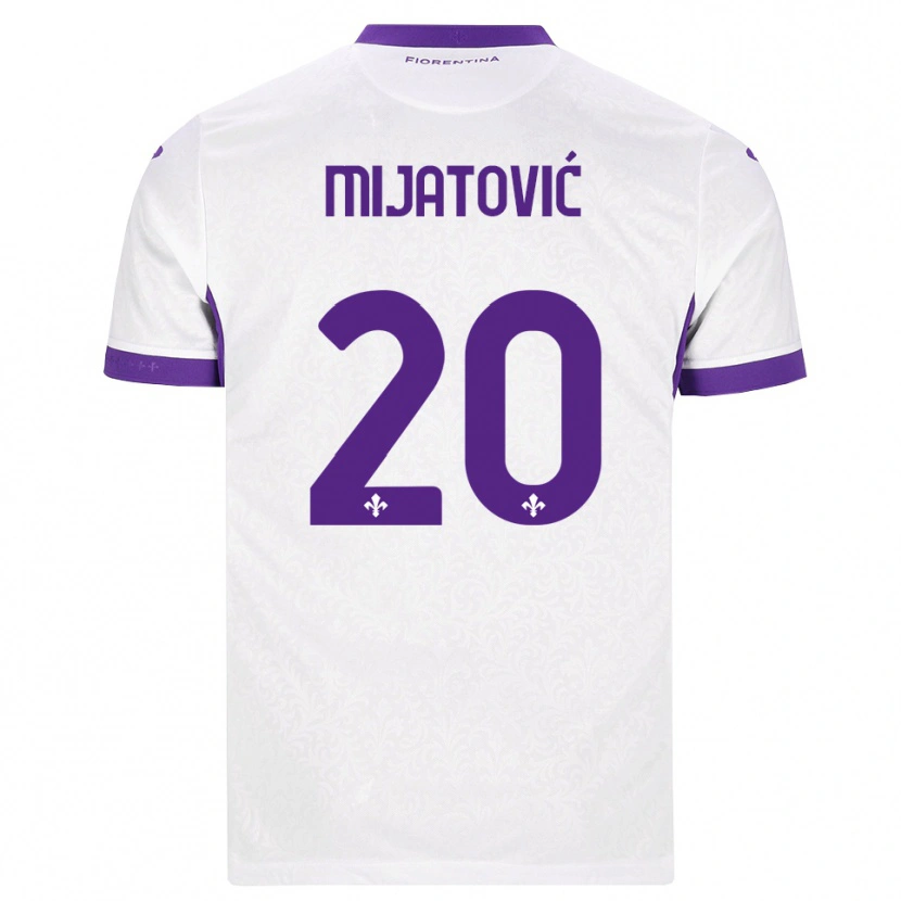 Danxen Kinder Milica Mijatović #20 Weiß Lila Auswärtstrikot Trikot 2026/27 T-Shirt Schweiz