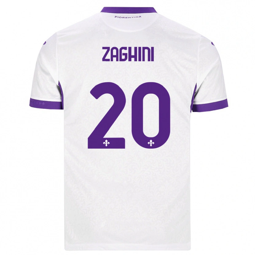 Danxen Kinder Alice Zaghini #20 Weiß Lila Auswärtstrikot Trikot 2026/27 T-Shirt Schweiz