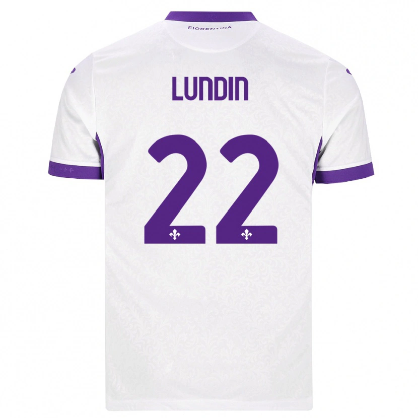 Danxen Kinder Karin Lundin #22 Weiß Lila Auswärtstrikot Trikot 2026/27 T-Shirt Schweiz