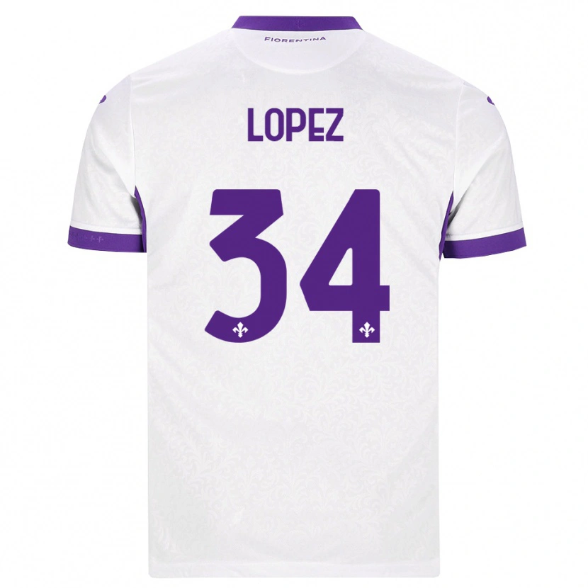 Danxen Kinder Lucas López #34 Weiß Lila Auswärtstrikot Trikot 2026/27 T-Shirt Schweiz