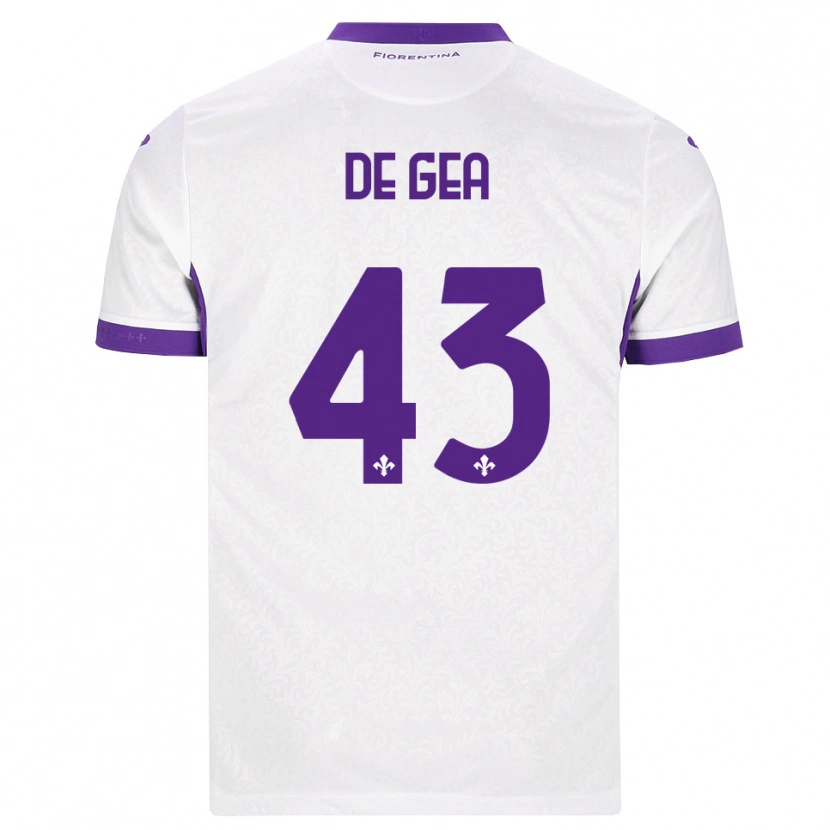 Danxen Kinder David De Gea #43 Weiß Lila Auswärtstrikot Trikot 2026/27 T-Shirt Schweiz