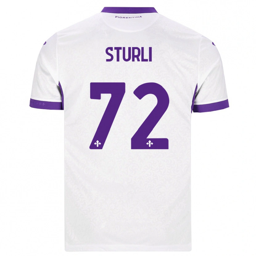 Danxen Kinder Edoardo Sturli #72 Weiß Lila Auswärtstrikot Trikot 2026/27 T-Shirt Schweiz