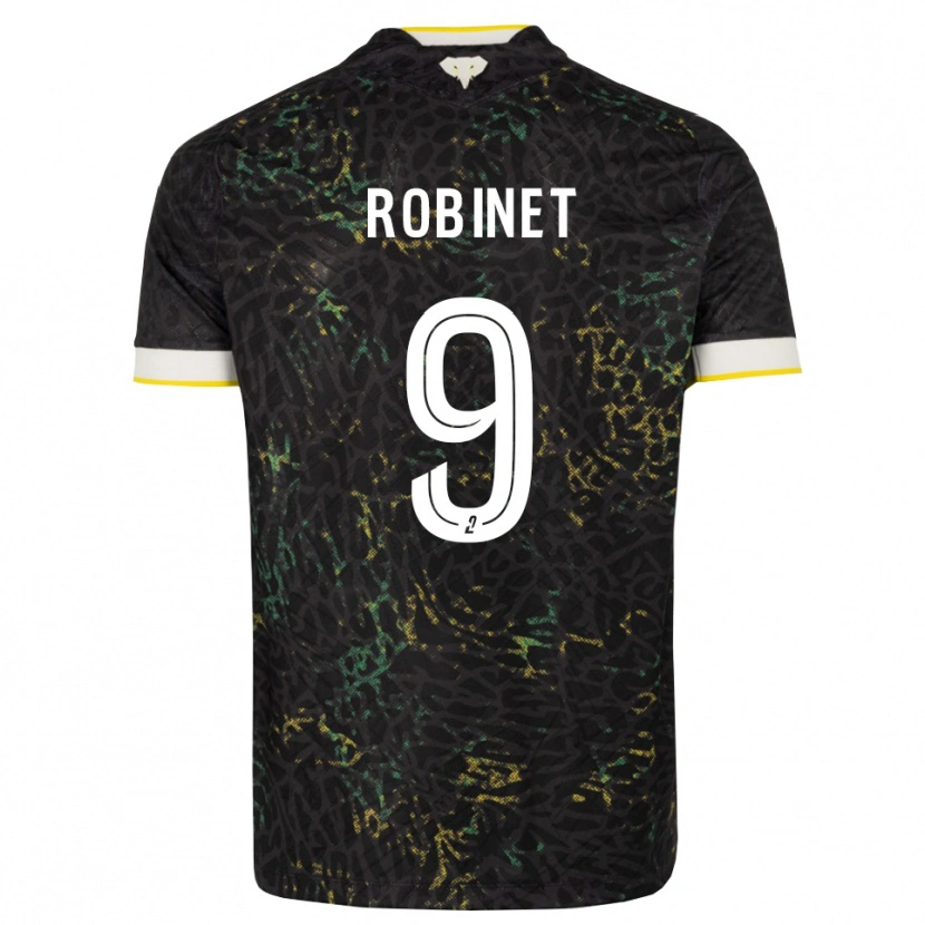 Danxen Kinder Thomas Robinet #9 Schwarz Weiß Gelb Auswärtstrikot Trikot 2026/27 T-Shirt Schweiz