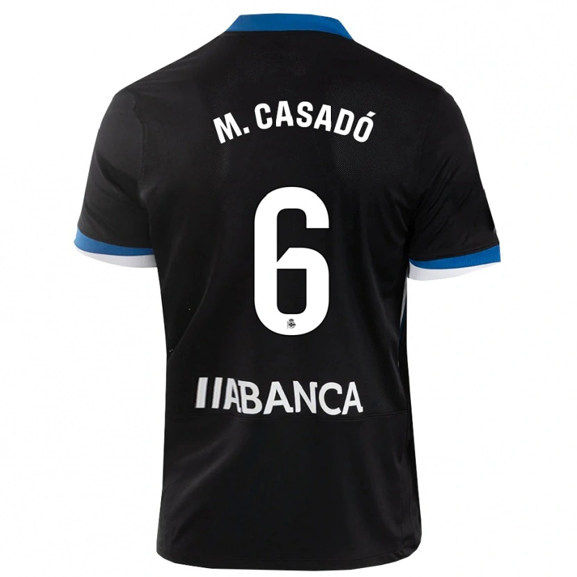 Danxen Herren Marc Casadó #6 Schwarz Blau Weiß Auswärtstrikot Trikot 2026/27 T-Shirt Schweiz