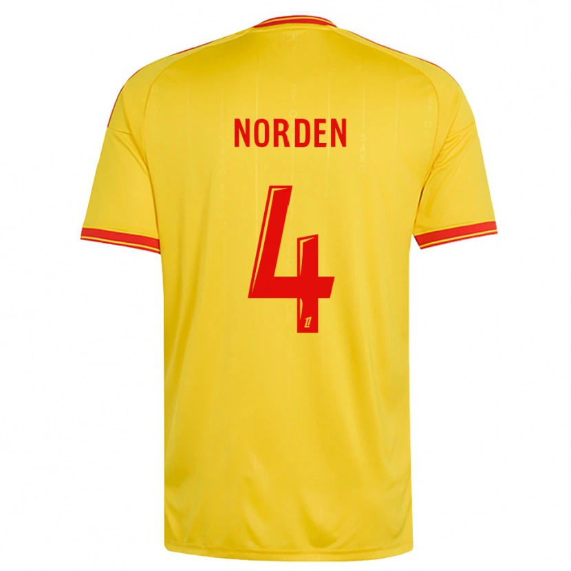 Danxen Herren Doreen Norden #4 Gold Orange Rot Heimtrikot Trikot 2026/27 T-Shirt Schweiz
