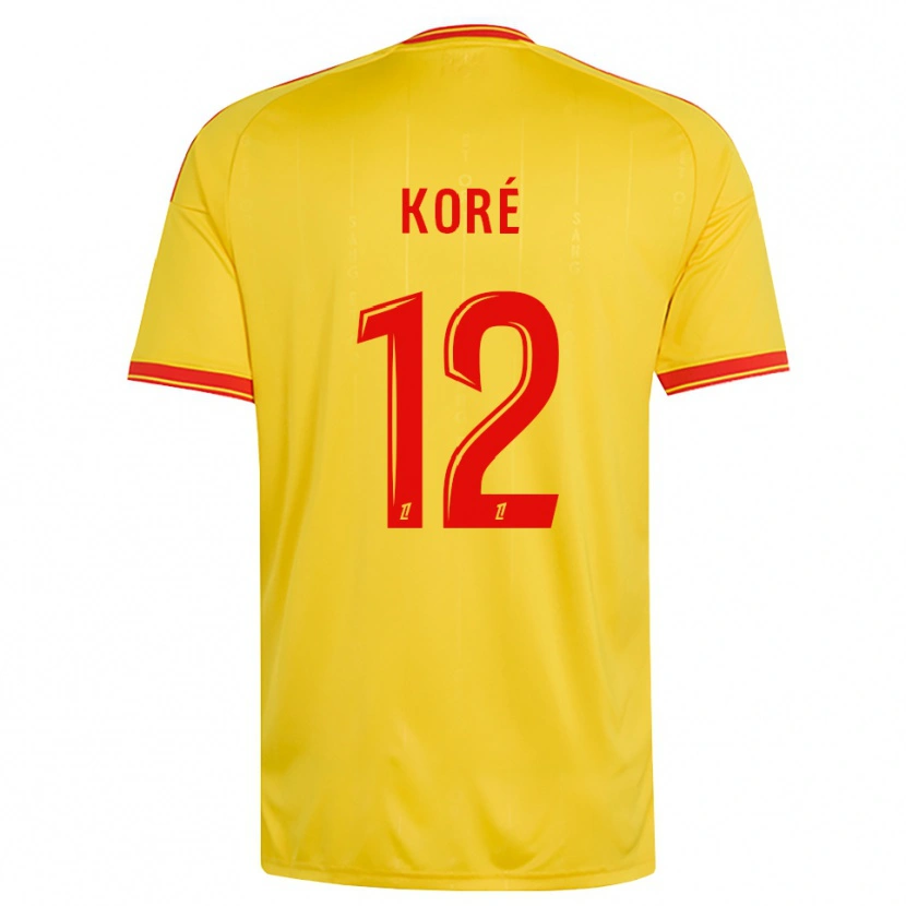 Danxen Herren Mathis Koré #12 Gold Orange Rot Heimtrikot Trikot 2026/27 T-Shirt Schweiz