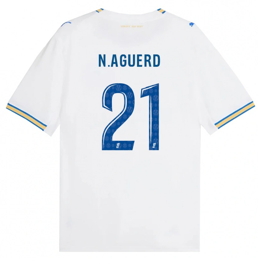 Danxen Herren Nayef Aguerd #21 Dodgerblau Weiß Heimtrikot Trikot 2026/27 T-Shirt Schweiz