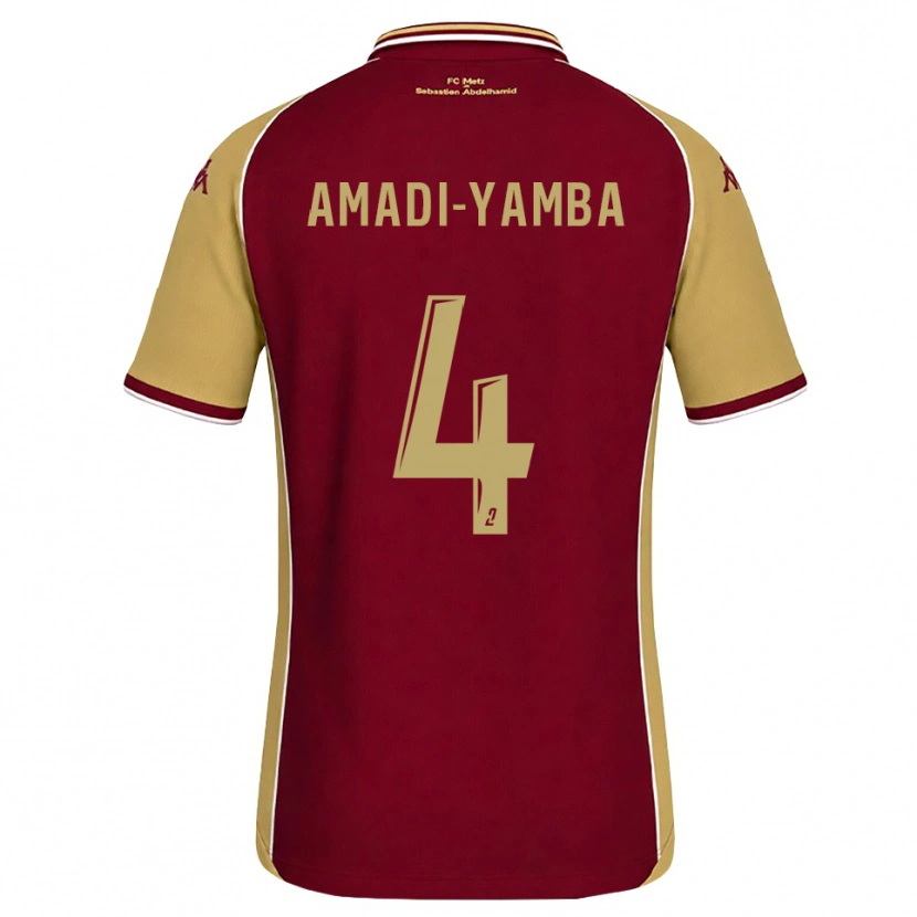Danxen Herren Nelson Amadi-Yamba #4 Goldrute Dunkelrot Heimtrikot Trikot 2026/27 T-Shirt Schweiz