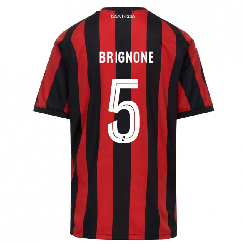 Danxen Herren Kenzo Brignone #5 Rot Schwarz Weiß Heimtrikot Trikot 2026/27 T-Shirt Schweiz