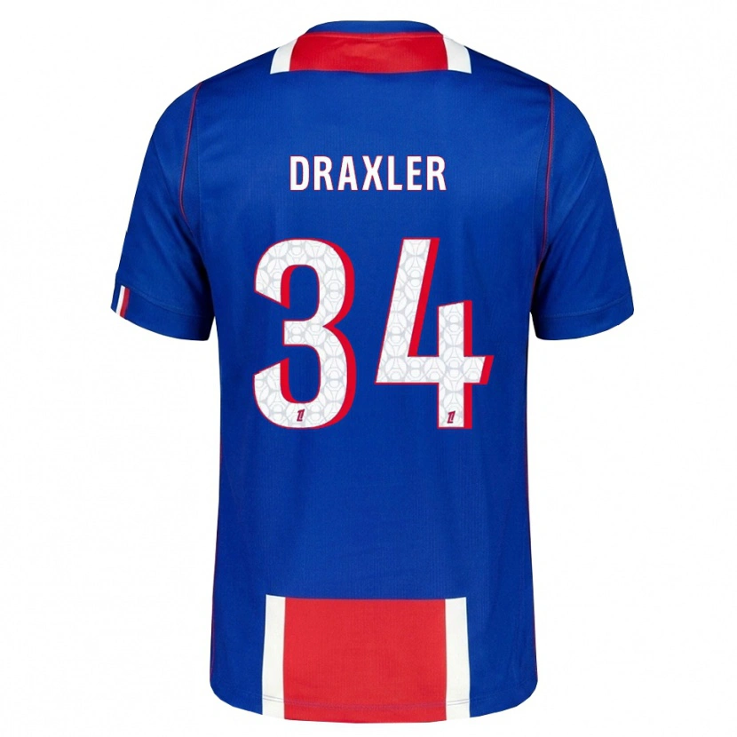 Danxen Herren Julian Draxler #34 Rot Weiß Blau Heimtrikot Trikot 2026/27 T-Shirt Schweiz