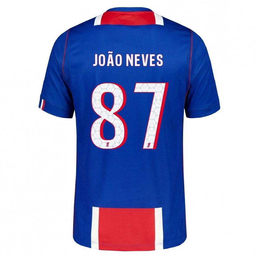 Danxen Herren João Neves #87 Rot Weiß Blau Heimtrikot Trikot 2026/27 T-Shirt Schweiz