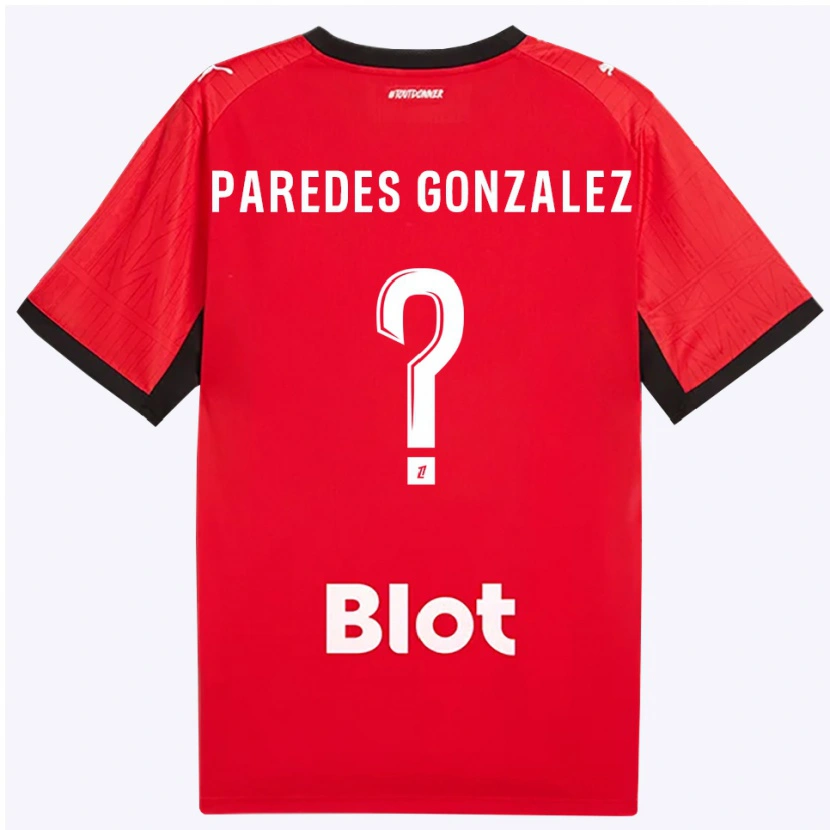 Danxen Herren Maxime Paredes Gonzalez #0 Rot Schwarz Weiß Heimtrikot Trikot 2026/27 T-Shirt Schweiz