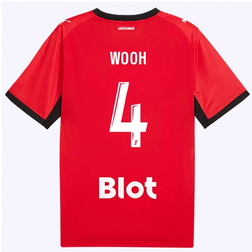 Danxen Herren Christopher Wooh #4 Rot Schwarz Weiß Heimtrikot Trikot 2026/27 T-Shirt Schweiz