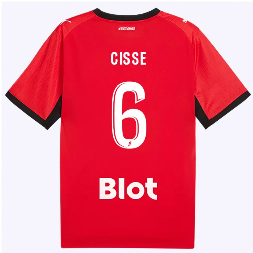 Danxen Herren Djaoui Cissé #6 Rot Schwarz Weiß Heimtrikot Trikot 2026/27 T-Shirt Schweiz