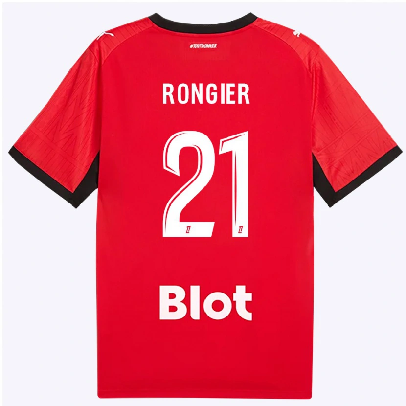Danxen Herren Valentin Rongier #21 Rot Schwarz Weiß Heimtrikot Trikot 2026/27 T-Shirt Schweiz